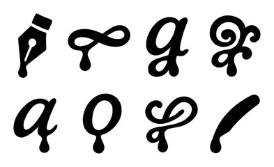 Decorative calligraphic flourishes and swashes collection