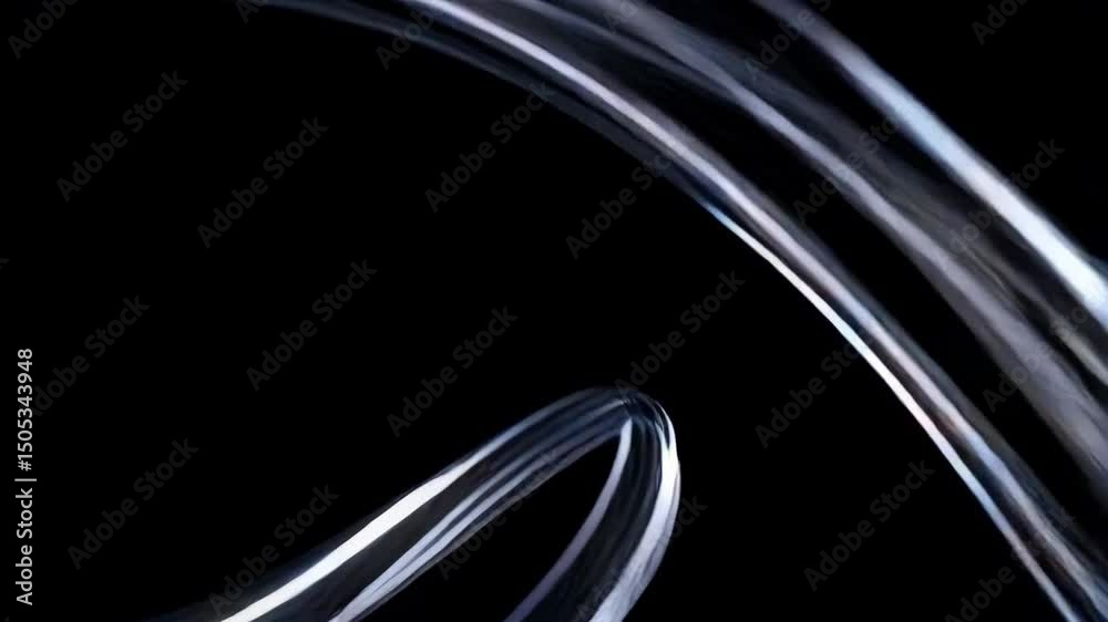 Poster abstract shapes floating and rotating slowly in space with gradients