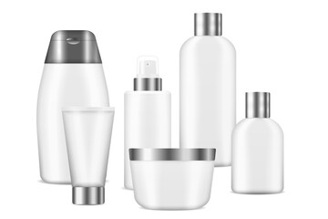 PNG hygiene cosmetic product blank bottle lotion liquid gel dropper vector tube skincare beauty pump pack branding set background


