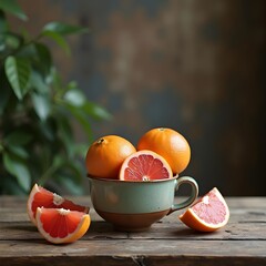 Sun-kissed Grapefruit: A Rustic Farm Delight