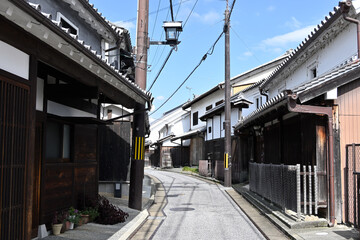 奈良県五條市五條新町の古い町並み