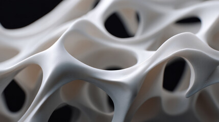 3D printed futuristic polymer surface