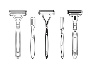 Detailed Razor Line Art Design for Creative Projects