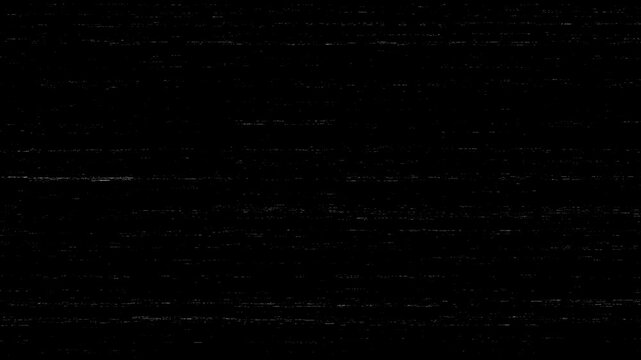 Rewind REW Analog TV Old VHS Display on black background. 4K Video
