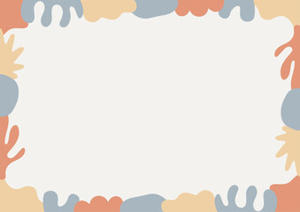 Frame design hand drawing blob shapes creative modern template