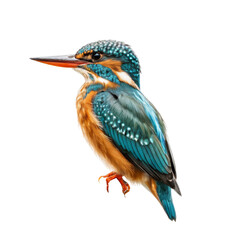 Obraz premium Kingfisher Bird isolated on transparent background, PNG 