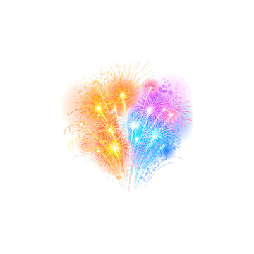 Colorful fireworks png