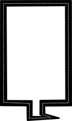 흑백 점선 네모 말풍선 아이콘 세트(black speech bubble drawing icon set)