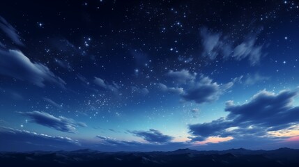 Fototapeta premium Night Sky with Crescent – Generative AI Art