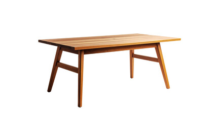 Old wooden table furniture isolated on a white background