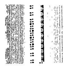 The strokes are made in black ink. Aesthetic contemporary stripe line art, geometric shape in monochrome. Art form design for wall art, decoration, wallpaper. 