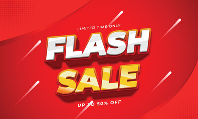 Gradient abstract flash sale landing page template