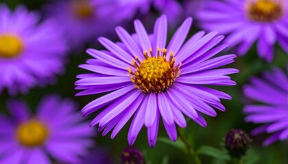 Obraz premium Purple Aster Flowers CloseUp.