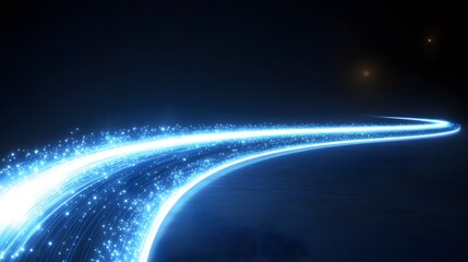 A glowing line graph representing exponential revenue growth