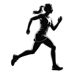 Obraz premium Runner in Sprinting Pose.