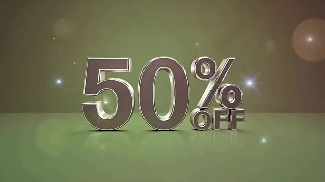 Sale discount offer percent promotion advertising special price reduction marketing fifty off retail 4k video