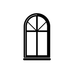 PNG flat window icon vector silhouette glass frame house shutter cover white room architecture curtain plantation outline interior

