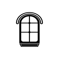PNG window filled frame icon black house architecture interior curtain glass shutter plantation silhouette design decorative vector

