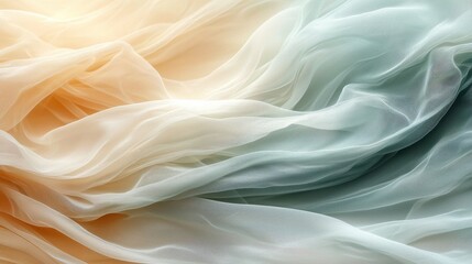 Fototapeta premium Soft Flowing Fabric Textures in Gentle Earthy Color Palette