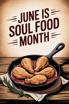 June Is National Soul Food Month Poster