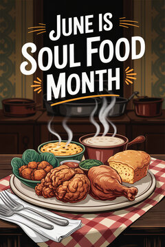 June Is National Soul Food Month Poster