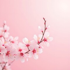 Naklejka premium Soft Pink Blossoms Ascending in Graceful Elegance