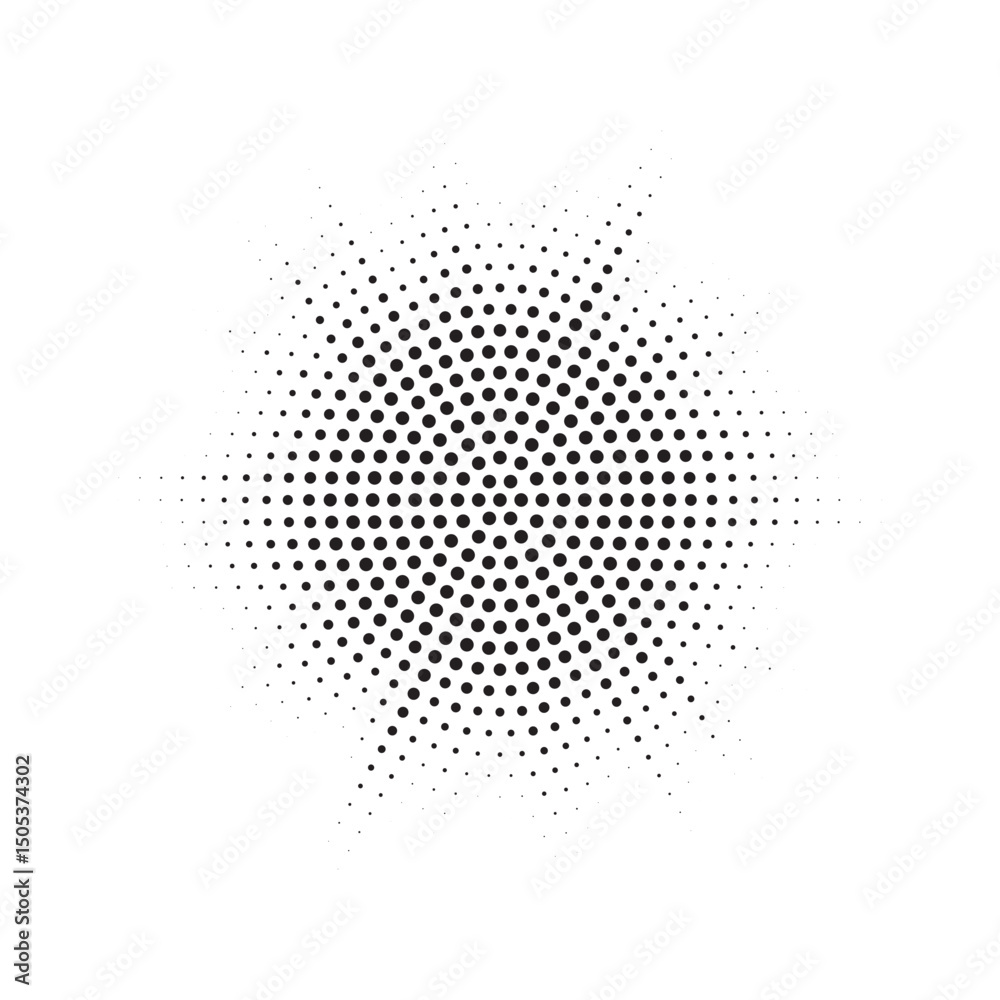 Aufkleber burst halftone light effect. glowing light burst. abstract grunge halftone dots background. vector i