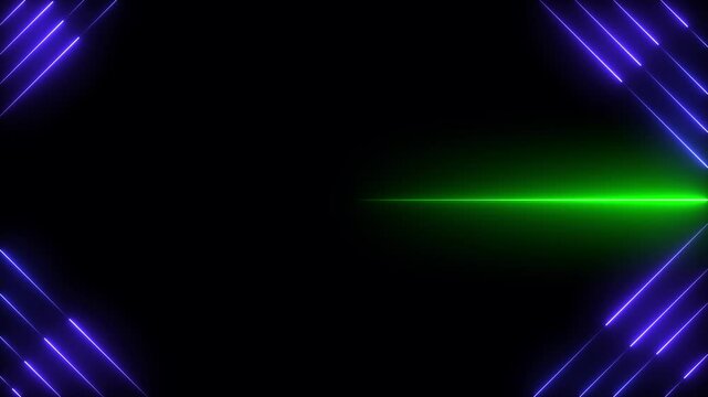 glowing neon color black background neon lazar lines . abstract background with glowing line..