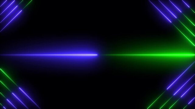 glowing neon color black background neon lazar lines . abstract background with glowing line..