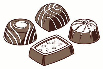 Assorted chocolate candies delicious sweets treats