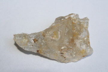 Pure quartz crystals isolated on a white background 
