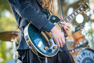 Guitar player at festival