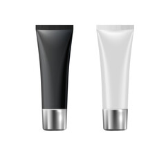 Cosmetic plastic tube with cap isolated set