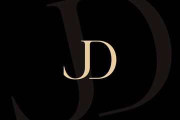 JD or DJ letter logo icon design. Classic style luxury initials monogram.
