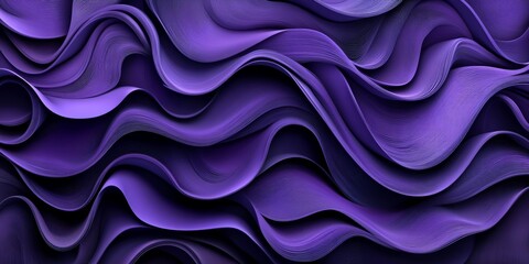 Obraz premium Abstract 3D Render, Flowing Indigo Layers in a Curvaceous Design, Modern Digital Art Background