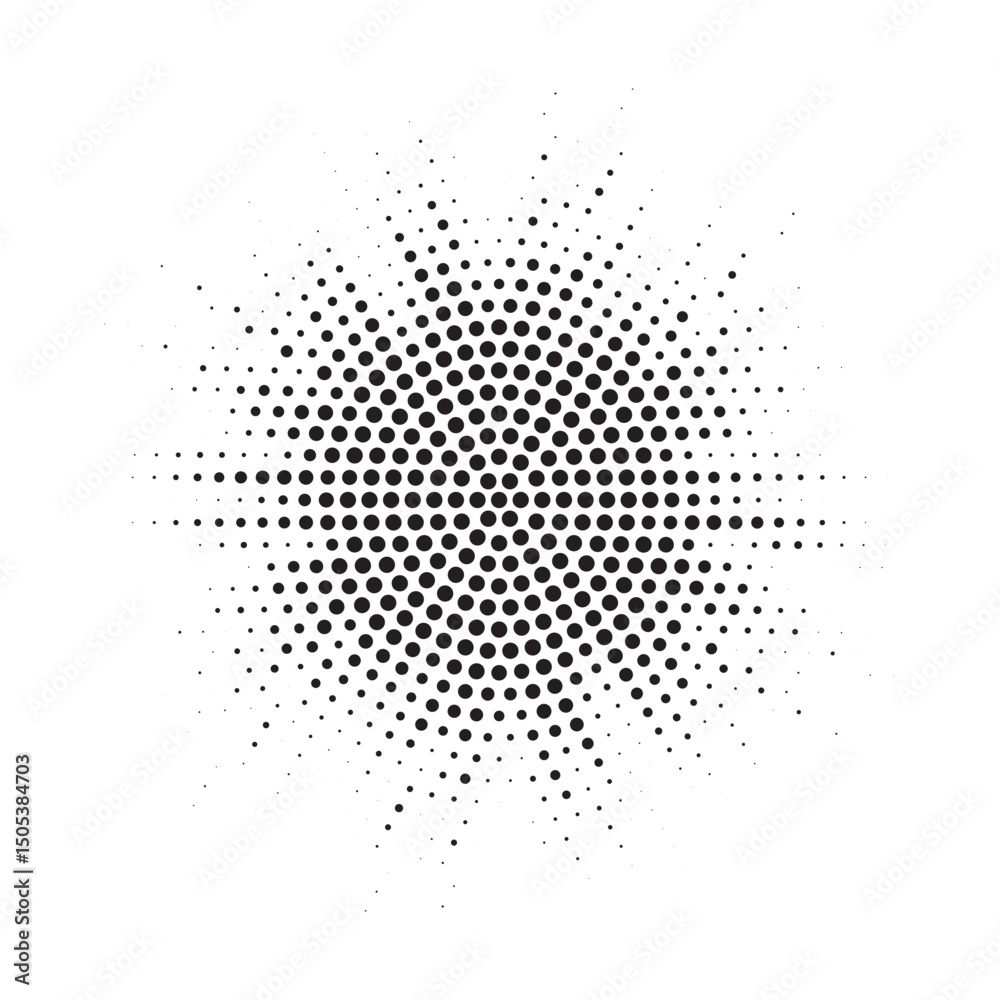 Aufkleber burst halftone light effect. glowing light burst. abstract grunge halftone dots background. vector i