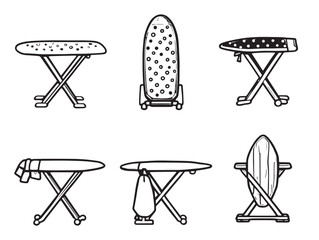 Ironing board line art clean simple minimalist vector design