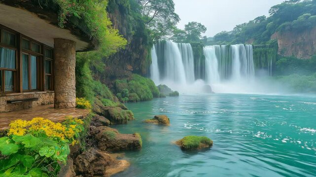 Waterfall in Plitvice national park