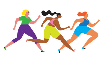 Running women	
