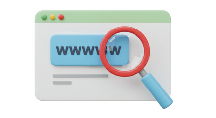 Isolated Website Search Icon