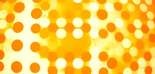 Vibrant orange and white polka dot background texture, retro, geometric