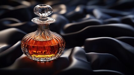 Amber liquid in crystal decanter