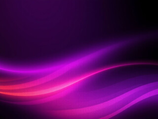 Fototapeta premium Smooth flowing purple waves with glowing lines and abstract motion