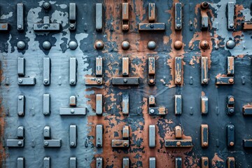 The rough metallic surface texture