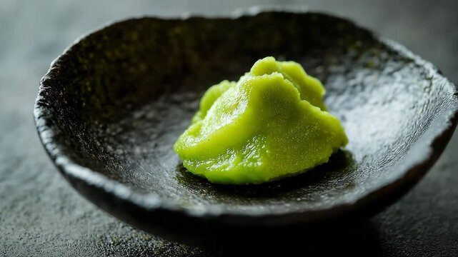 A delicate dish of wasabi paste
