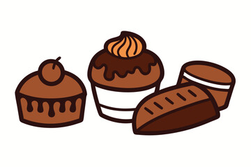 Assorted chocolate sweets and confectionery