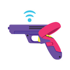 Vr Pistol Vector style icon. Eps 10 file