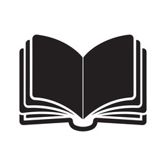 Open book with blank pages vector illustration for education and knowledge