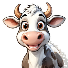 funny cow cartoon
