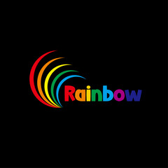 abstract design elements, Rainbow logo vector